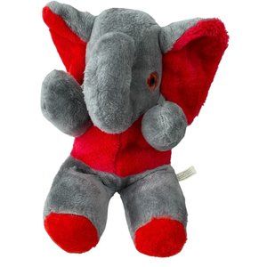 Vintage Galati Toy & Novelty Co Plush (50s) Grey/Red Elephant Stuffed Animal